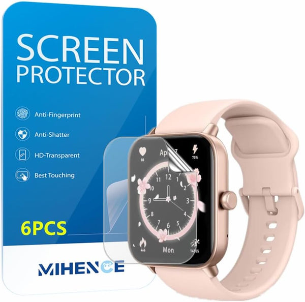 Compatible Screen Protector for Faweio 1.8'' Smart Watch, TPU HD Full Coverage Invisible Film (6PCS)