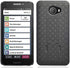 Nakedcellphone Case for Jitterbug Smart2, Black Tread Slim Ribbed Rubberized Hard Shell Cover with Kickstand