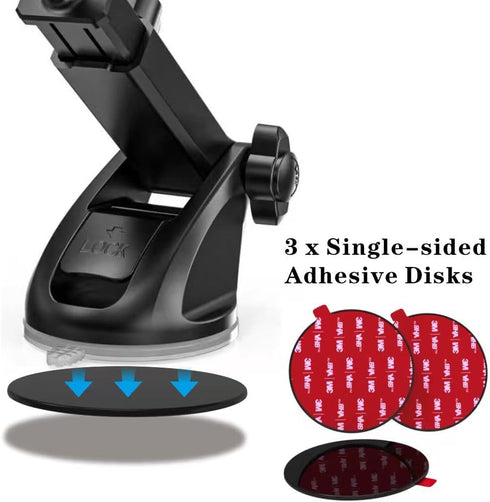 DIGFAD 3.25" Surfaces,3-Piece Set Dashboard Pad Mounting Disk for Suction Cup Phone Mount & GPS & Dashboard Camera L