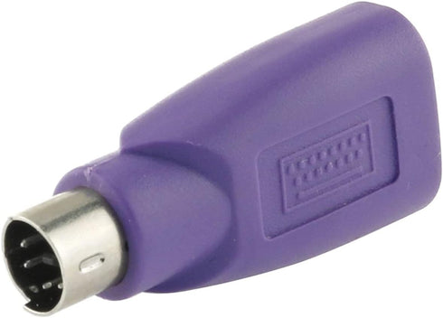 USB to PS2 Adapter 2PCS, Purple USB Female to PS/2 Male Converter for Mouse and Keyboard