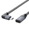 chenyang USB C Extension Cable, USB 3.1 Gen 2 Type C Male to Female Fast Charging Data Transfer 90 Degree Angled Nylon