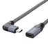 chenyang USB C Extension Cable, USB 3.1 Gen 2 Type C Male to Female Fast Charging Data Transfer 90 Degree Angled Nylon