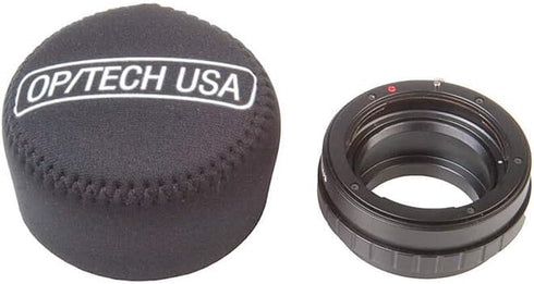 OP/TECH USA 7801032 Fold-Over Neoprene Lens Pouch – Durable Camera Lens Case with No-Lose Lid – 253 (Black)