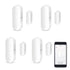 WiFi Door Sensor, Smart Window Contact Detector for Home Security, Compatible with Alexa & Google Assistant (4 Pack)