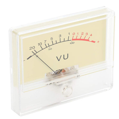 T-90 VU Meter Header, DB Test Meter Amplifier Level with Light Bulb for Car Audio and Recording Studio