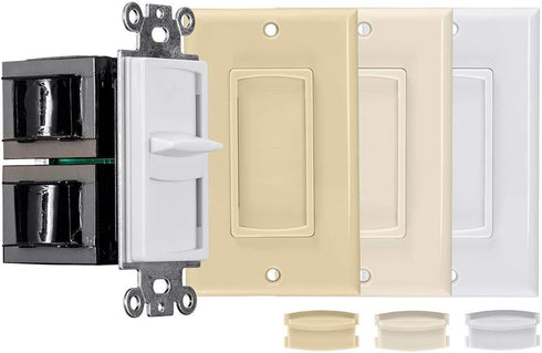 Monoprice 300-Watt Slider Volume Control with Impedance Matching and Standard 1-Gang Wall Plate Setup