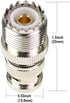 BNC Male to UHF Female PL259, Female to BNC Male SO-239 RF Coaxial Coax Adapter, 2Pcs