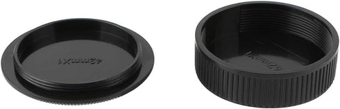 2 Pack Rear Lens Cap & Camera Body Cap Cover Kit for M42 Screw Mount SLR Film Camera and Lens