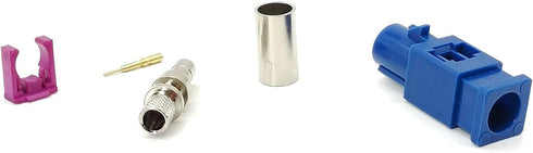 RG58 RF Coaxial Cable Connector, Fakra Video Connector C Male Cable Connector for Car XM Radio GPS Telematics