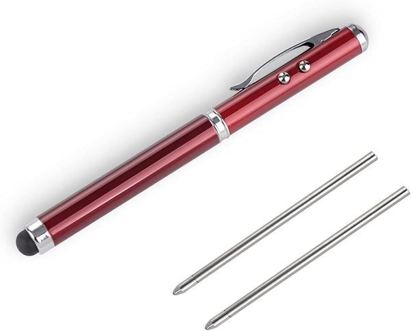 Metal Multi-Function Pen, Touch Screen Stylus, Flashlight with White Light, Infrared, Creative Christmas and Birthday