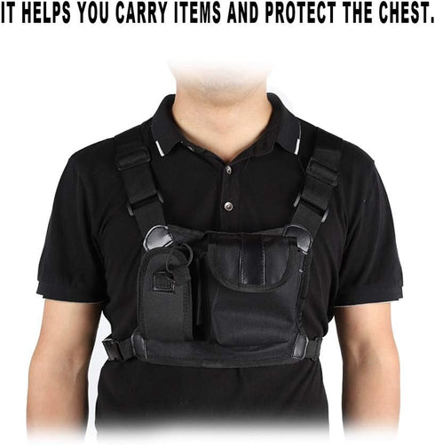 Radio Chest Bag, Universal Hands Radio Chest Harness Carry Case Pocket Pack Holster for Two Way Radio