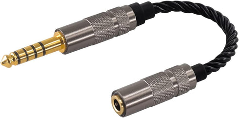 okcsc Headphone Adapter 4.4mm Male to 3.5mm Female for 3.5mm Cable Connected to Balanced 4.4mm Player