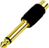 CESS 6.35mm 1/4 Inch TS Plug to RCA Female Jack Audio Adapter, Gold Plated - 10 Pack