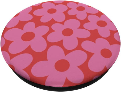 Cute Pink Aesthetic Cute Flowers Floral Retro Daisy Women PopSockets Standard PopGrip