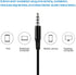3 Packs Earphones with Remote & Microphone, In-Ear Stereo Sound, Noise Isolating for Smartphones, Laptops, Gaming