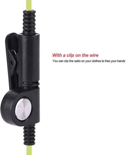Walkie Talkie Earpiece with Mic, 2Pin 2.5mm & 3.5mm Single Wire Headphone, Universal Walkie Talkie Headset, Two Way