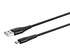 Monoprice USB 2.0 Micro B to Type A Charge & Sync Cable - 3 Feet, Black, Durable Nylon-Braid