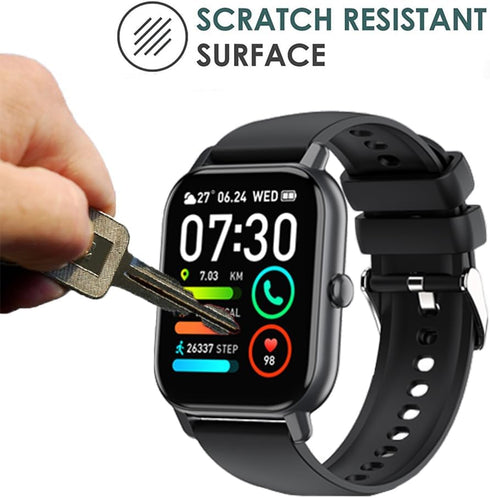 6 Pack Compatible with Nerunsa P66D 1.85” Smart Watch Screen Protector Film, Crystal Clear HD Anti-Scratch Foils