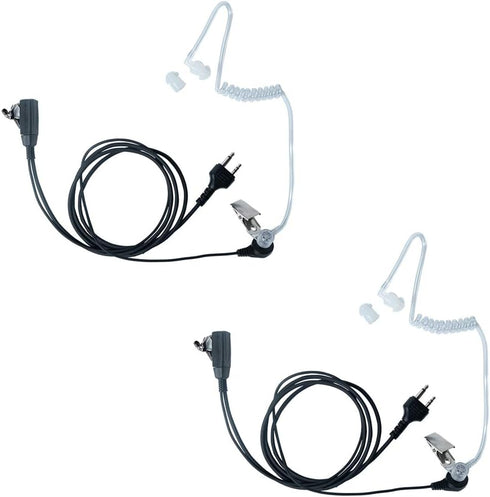 Caroo Midland Walkie Talkie Headset, Covert Acoustic Tube Earpiece with PTT Mic for Midland GXT1000VP4 (2 Pack)