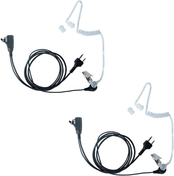 Caroo Midland Walkie Talkie Headset, Covert Acoustic Tube Earpiece with PTT Mic for Midland GXT1000VP4 (2 Pack)