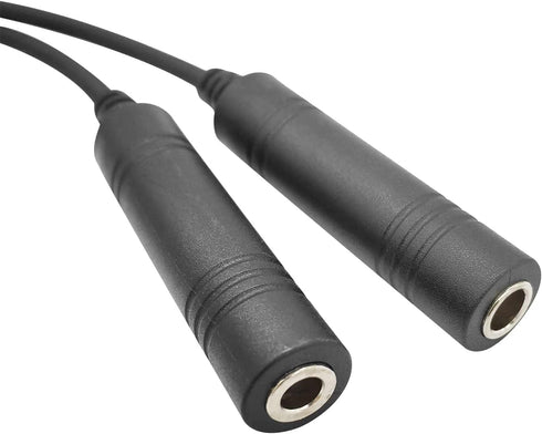 WODASEN Aviation Headset Adapter for Airbus XLR 5 Pin to GA Dual Jacks Connector Headphone Extension Cable