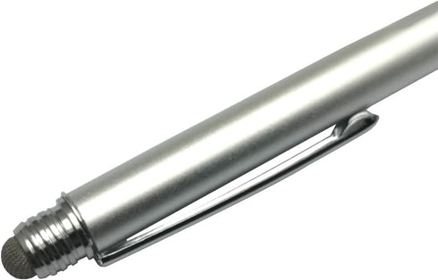 BoxWave Stylus Pen - DualTip Capacitive Stylus, Fiber Tip Disc Tip for Dell Inspiron 14 5000 2-in-1 (14 in) - Metallic