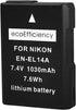2-Pack of EN-EL14, EN-EL14A Batteries for Nikon D3500, D3100, D3200, D3300, D3400, D5100, D5200, D5300, D5500, D5600, DF, Coolpix P7000, P7100, P7700, P7800 DSLR Cameras