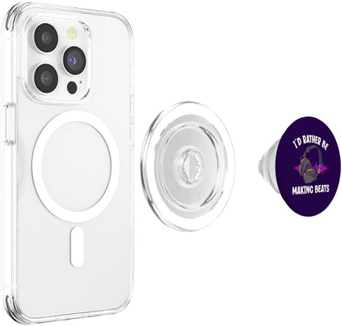 Funny Music Producer Apparel I'd Rather Be Making Beats Funny Music Producer PopSockets PopGrip for MagSafe