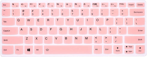 English Silicone Keyboard Cover for Lenovo Yoga C940/C740 14", Yoga 930/920 13.9", Flex 14, Pink