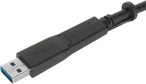 Targus 1M USB-C Male with Screw to USB-C Male Cable with USB-A Tether - ACC1133GLX