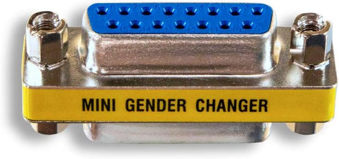 ZAGA1677FF DB15 Female to DB15 Female Mini Gender Changer