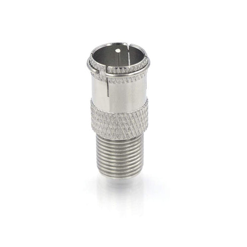 VCE Coaxial Cable Quick Connector, Quick Push On Male to F-Type Female Coax Extender, Nickel Plated Adapter for RG6, 5