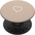Sand / Tan / Beige Hand Drawn Heart Minimalist Love PopSockets Adhesive PopGrip