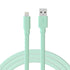 TALK WORKS Flat Lightning Charging Cable 5-7' Mint Green for iPhone 14/Plus/Pro/Pro Max, 13/Mini/Pro/Pro Max, 12/11/10/8