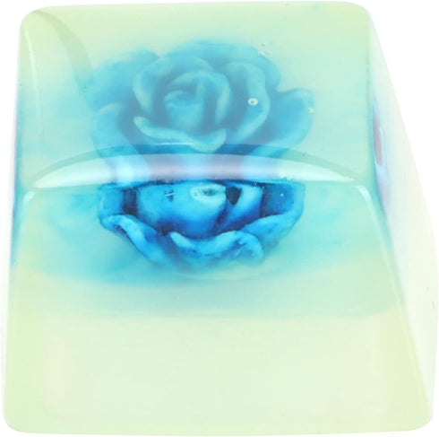 Zopsc Game Resin Keycap, Cute Custom Handmade Keycap for Game Players and Keyboard Enthusiasts (White Rose)