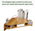 Triangle Monitor Stand Riser, Cut Triangle Desktop Corner Shelf with Drawers, Wooden Computer Stand with Storage for