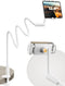SAIJI Gooseneck Tablet Holder for Bed, One-Hand Adjustable, 47" Length, Upgraded Base, iPad