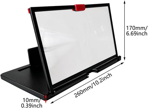 Olnverath 12'' Phone,3D Screen Amplifier for Cell HD Screen Expanders for Movie,Video,Gaming,Foldable Mobile Phone