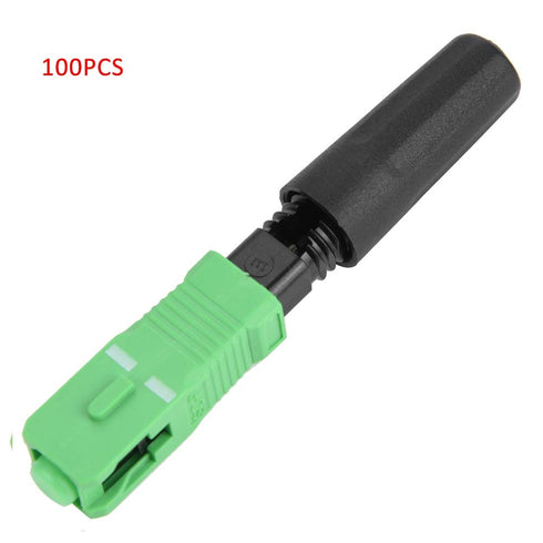 Hilitand 100Pcs SC/APC Fiber Optic Cable Adapter, Embedded Quick Fast Connector (Straight Plug)