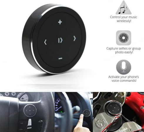 Wireless Bluetooth Media Button Remote Selfie Control Start Car Motorcycle Steering Wheel Music for iPhone Android iOS