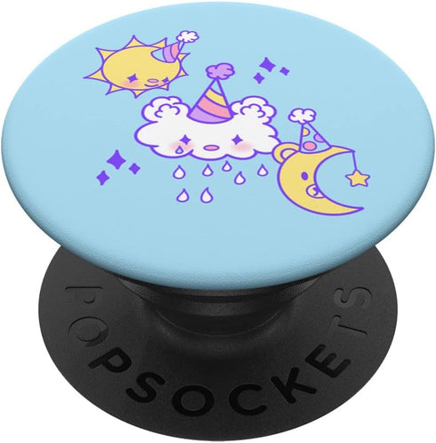 Pastel Goth Clowncore Celestial Sun Moon Bear Weirdcore Cute PopSockets Swappable PopGrip