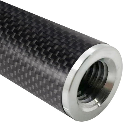 Generic 5/8-11 (30cm/11.81") Carbon Fiber Extension Pole Rod Threads Screw Mount Telescopic Pole Extender for Level GPS