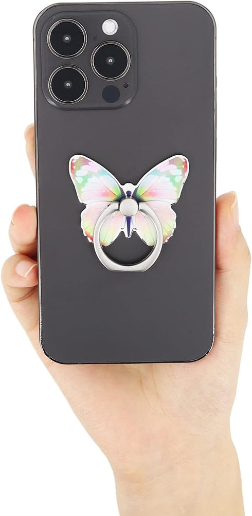 LaMignonne 360 180 Butterfly Cell Phone Ring Holder Finger Ring Grip Stand Rotation Flip Universal Kickstand Compatible