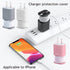 AUGEN 2 in 1 Silicone Charger Protector with Cord Wrap, iPhone Cord Organizer Cover for 18W/20W Power Adapter Case, Grey