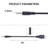 USB to 3.5mm Male Aux Audio Cable Cord, Charger Cable Data Transfer for Headphones, Speakers, MP3/MP4 Players, Watches & More 3.5mm port devices(3Ft)