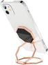 Cellphone Ring Holder Finger Kickstand, Foldable 360° Rotation, Metal Multi-Angle for Phone Back Grip, Rose Gold