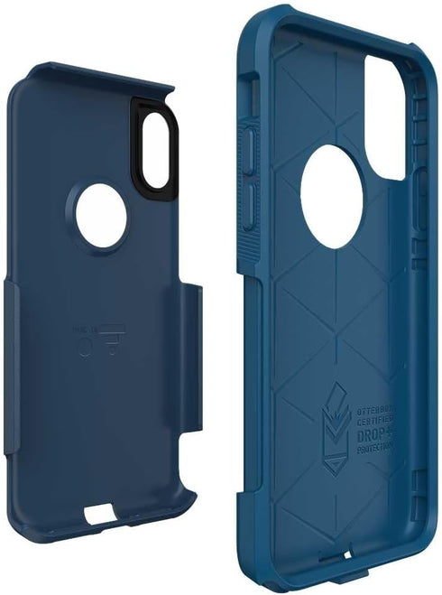OtterBox COMMUTER Packaging SERIES Case for Iphone Xs & Iphone X - Retail - BESPOKE WAY (BLAZER BLUE/STORMY SEAS BLUE)