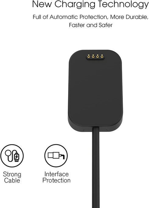 2 Pack Charger for Gizmo Watch3/2/1, GEORDGY Replacement USB Charging Cable Dock, 3.3Ft, Black/White
