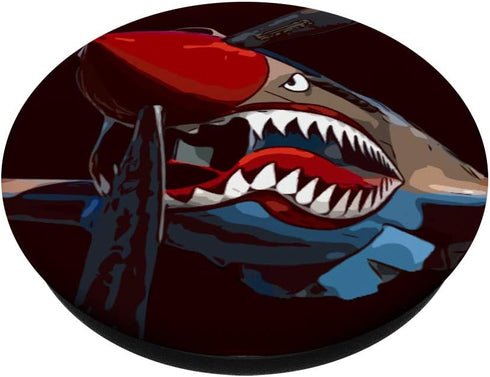 P-40 Warhawk Fighter Aircraft WW2 Airplane Military PopSockets Grip and Stand for Phones and Tablets