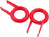 Granvela Pack 2 Keycap and Key Remover, Red Plastic Keycap and Key Puller for Mechanical Keyboard